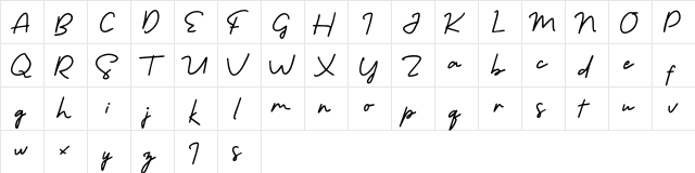 Morning Gold Free Regular font glyphpreview