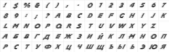 Slipstream Normal font glyphpreview