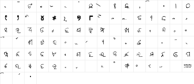 eOdissa Anamana Regular font glyphpreview