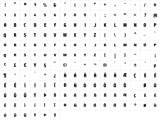 Mustardo SmallCaps font glyphpreview