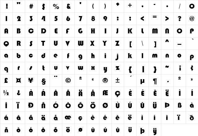 Circle Center Regular font glyphpreview