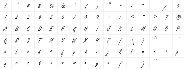 Runner Teas Regular font glyphpreview