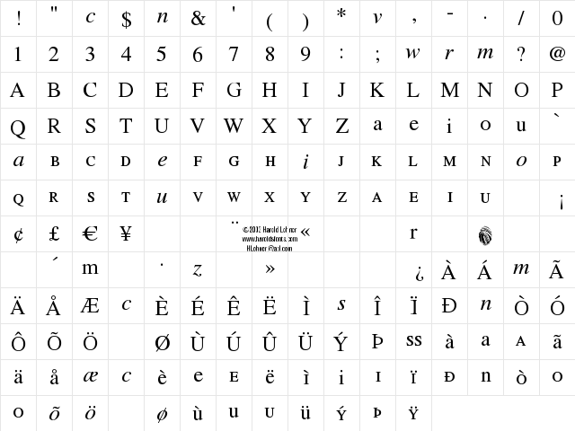 Will&Grace Regular font glyphpreview