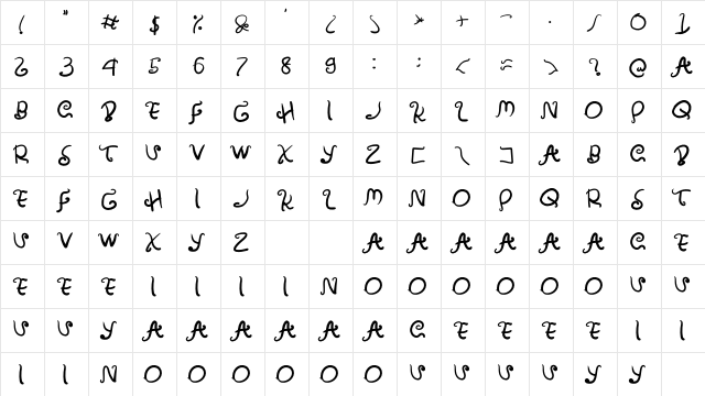 Amulman Bold font glyphpreview