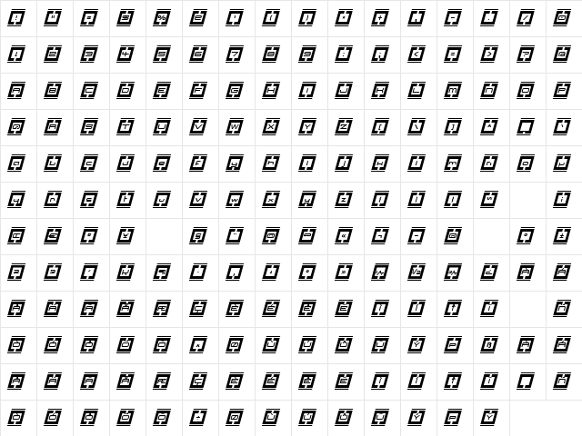 Border Base Future Italic Regular font glyphpreview