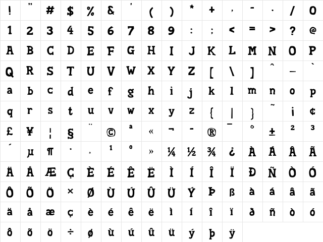 Soft Compound Regular font glyphpreview