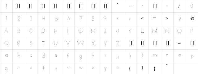 Dotted Fountain Regular font glyphpreview