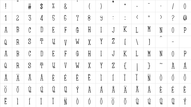 Mr. Mustage Regular font glyphpreview