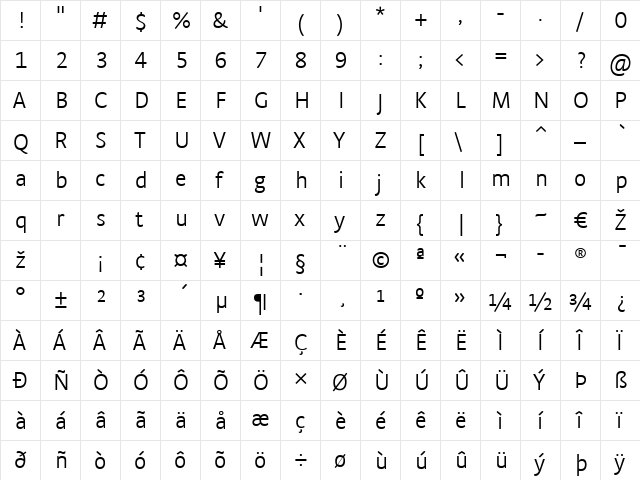 StradaTF-Light Regular font glyphpreview