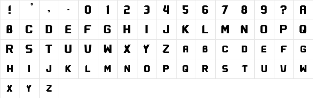 Flatwheat Regular font glyphpreview