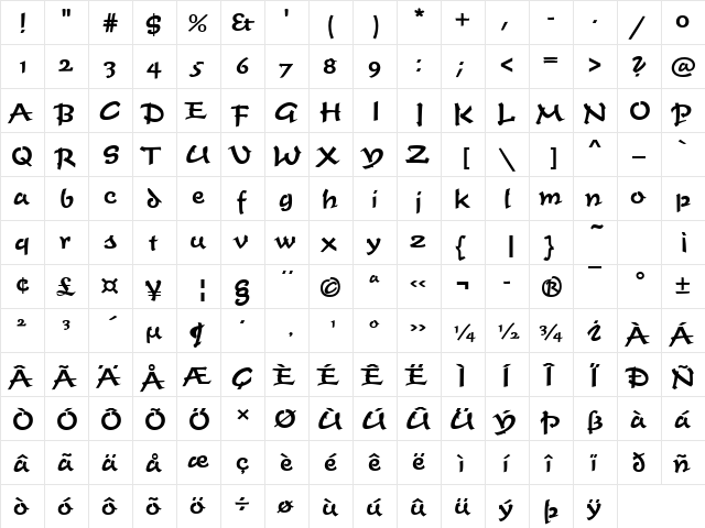 Time Becker Med Regular font glyphpreview