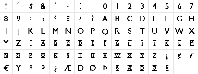 Underground Normal font glyphpreview