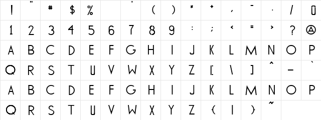 TOMMY HILFIGER AF Regular font glyphpreview