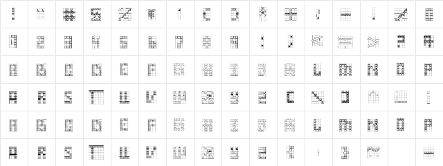 Onward Regular font glyphpreview