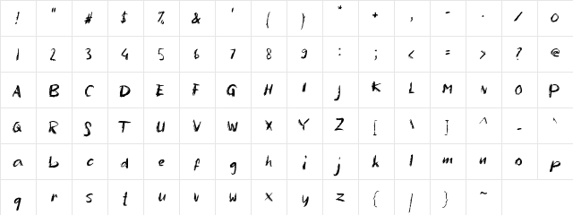 a Anekdot Regular font glyphpreview