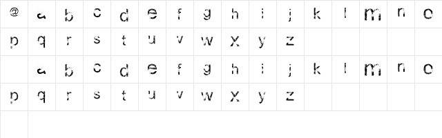 Wacky Arial Regular font glyphpreview