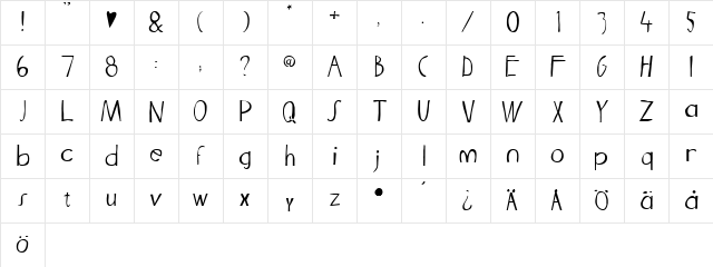 Tigger Regular font glyphpreview