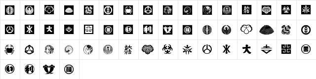 Oriental Icons Regular font glyphpreview
