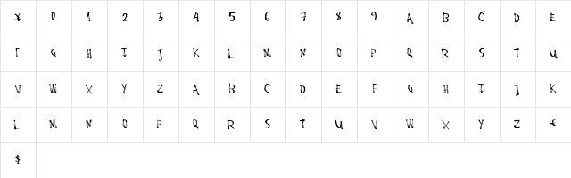 StaleMarker Regular font glyphpreview