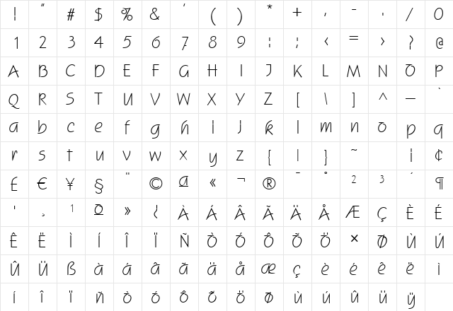 Script-S841 Regular font glyphpreview