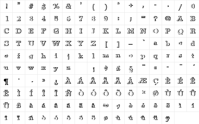 StymieTMedRe1 Regular font glyphpreview