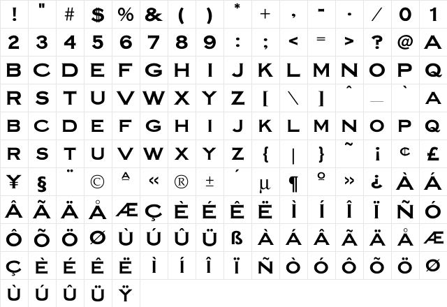Steelman Regular font glyphpreview