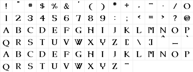 Angel Eyes Regular font glyphpreview