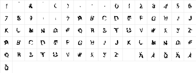 Flake Anfang font glyphpreview