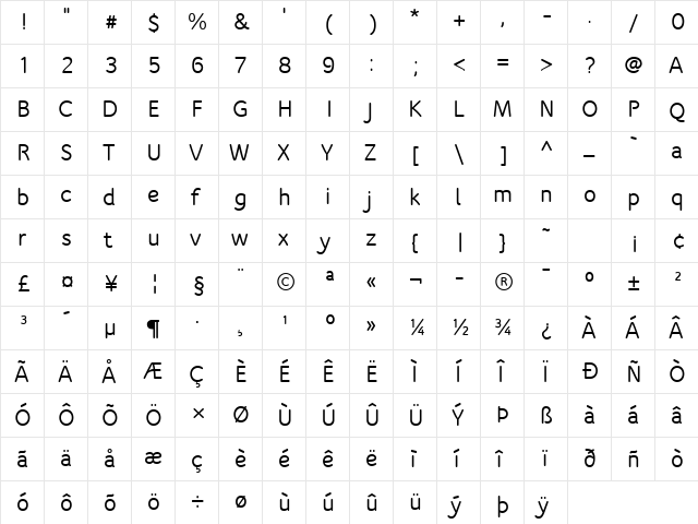 Speak-Bold Regular font glyphpreview