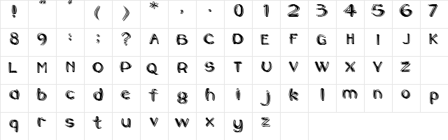 EMBOSER Regular font glyphpreview