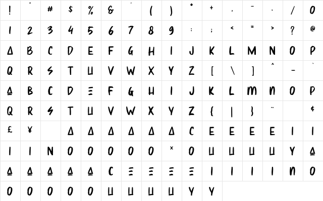 Sharoe Regular font glyphpreview