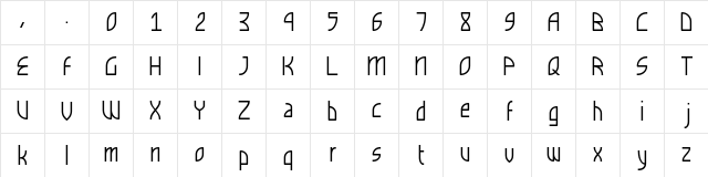 Space_Galaxy normal font glyphpreview