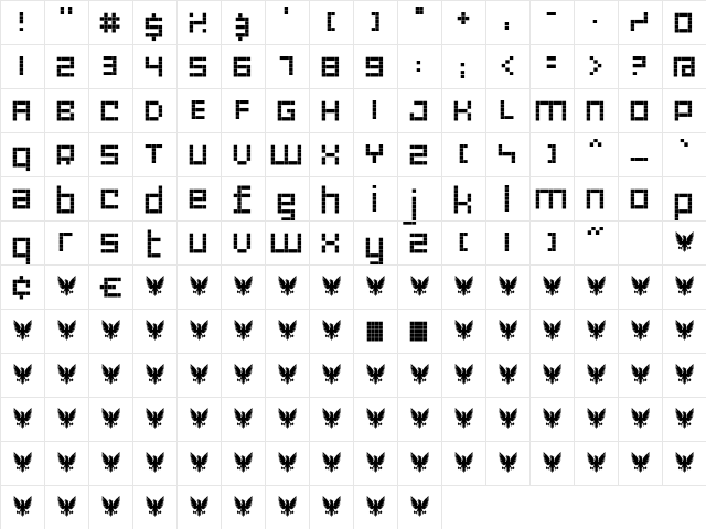 RiblahExtraBold Regular font glyphpreview