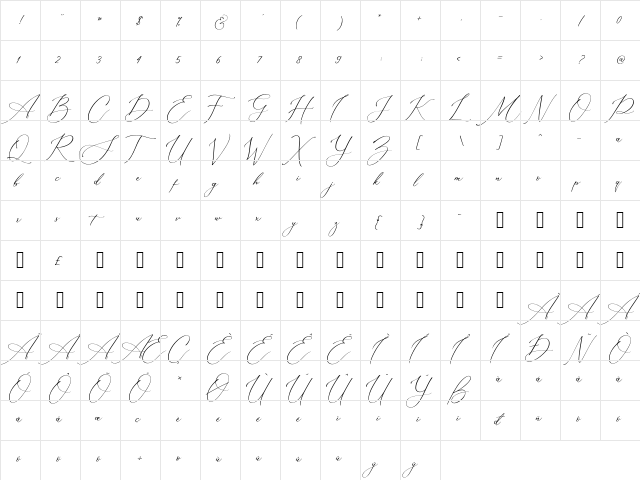 Muttaqin Demo Demo font glyphpreview