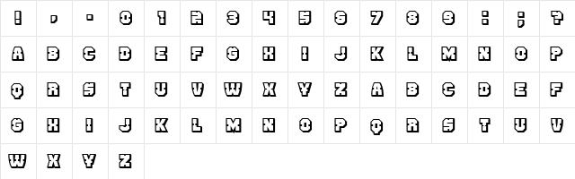 Enemy 3D Regular font glyphpreview