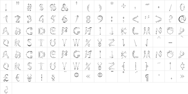 Orchestra BT Light font glyphpreview