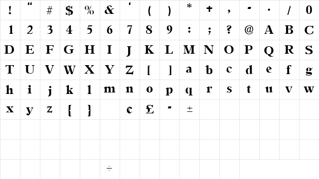 AgonicSSK Regular font glyphpreview