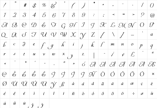 YoureInvited Heavy font glyphpreview