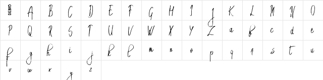 Emryt Demo font glyphpreview