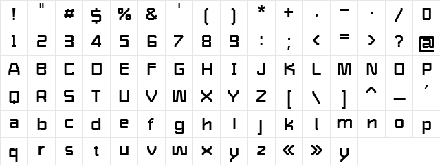 Shaffron Regular font glyphpreview