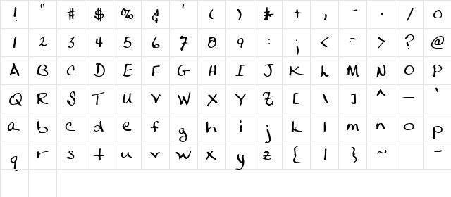 Mogenza Regular font glyphpreview