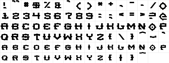 Tsa Script Normal font glyphpreview