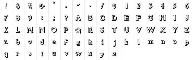 Flug Regular font glyphpreview