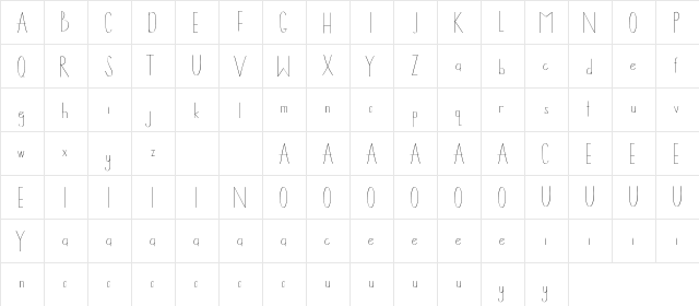 Timitty Demo Sans Regular font glyphpreview