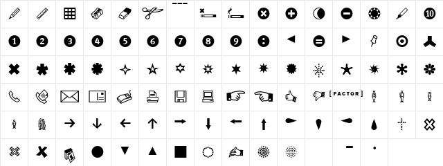 Dingbest Web Regular font glyphpreview