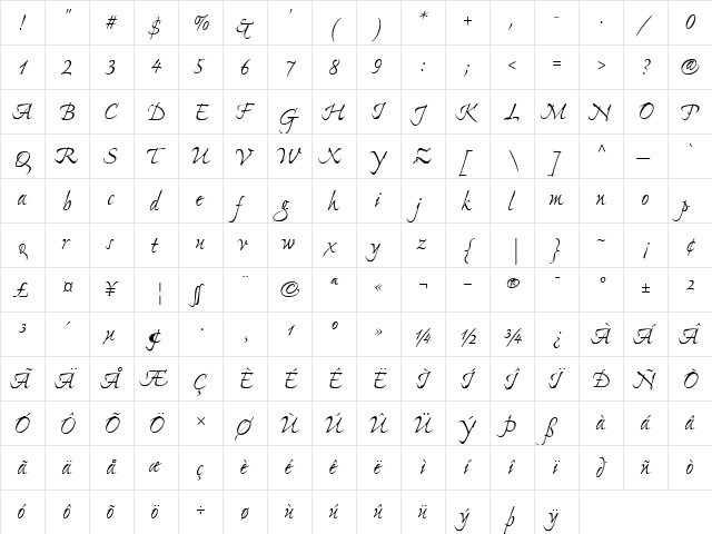 Ex Ponto Regular font glyphpreview