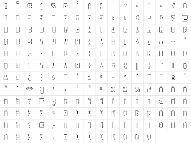 Opus Mundi Outline Outline font glyphpreview