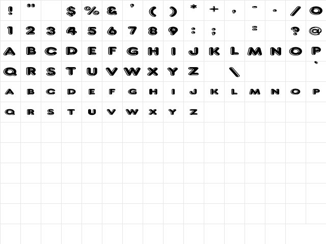 Frankfurt Extended Regular font glyphpreview