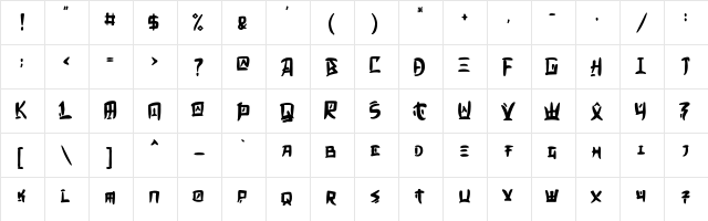 Meifen Regular font glyphpreview