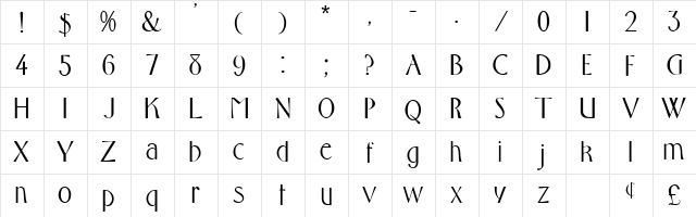 Toque Display SSi Regular font glyphpreview